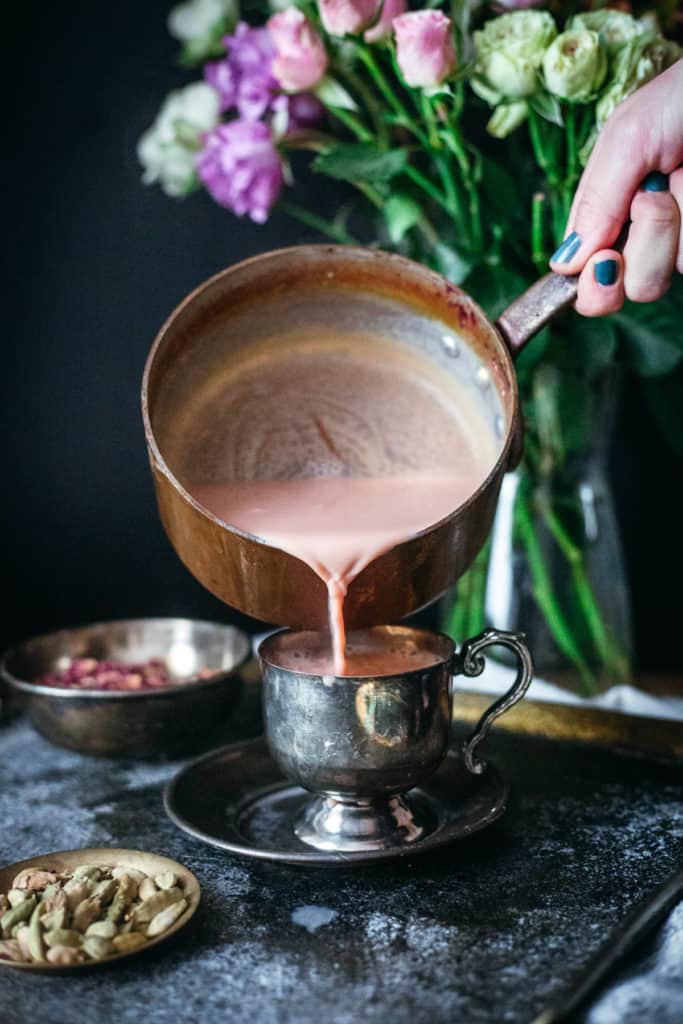 Beetroot Middle Eastern cardamom rose latte