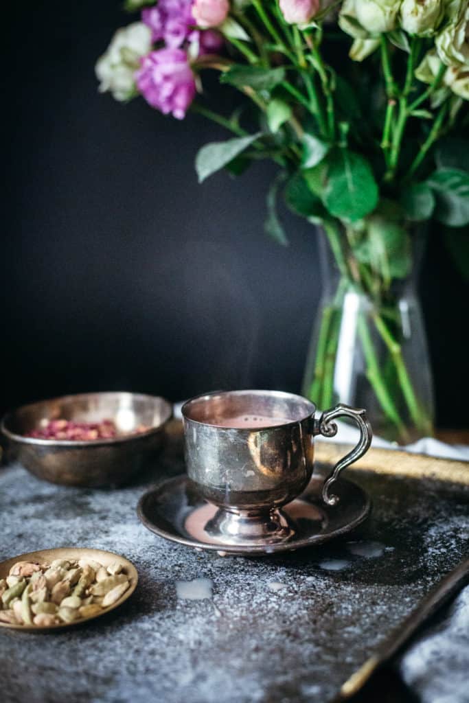 Beetroot Middle Eastern cardamom rose latte